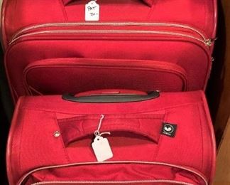 Red luggage