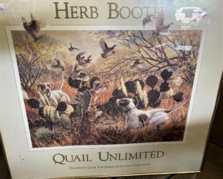 Quail Unlimited art by Herb Booth (as is)