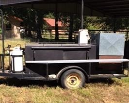 Propane cooker on trailer