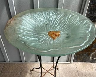 Art Glass Bird Bath