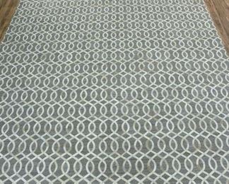 12X15' Hand Made Wool & Natural Hide Area Rug- Damaged