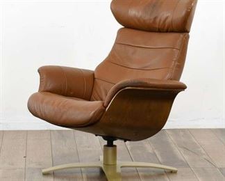Mid Century Modern Leather Armchair