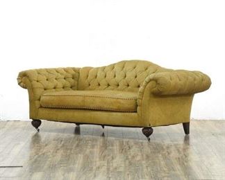 Raymond Waites Vintage Roll Arm Tufted Back Sofa