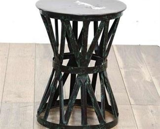Contemporary Black Metal End Table