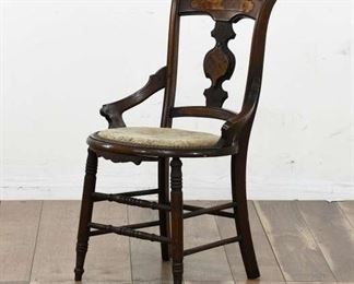 Antique Carved Victorian Accent Chair