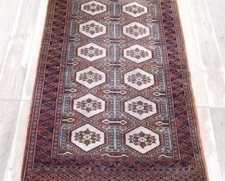 3X5.5' Hand Knotted Brown & Navy Medallion Motif Rug