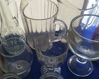 387. 3 bar  glasses large med and small 