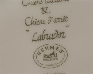 Hermès Chiens d'arret Labrador Plate Platter Large 2x19x13.25 in HxWxD