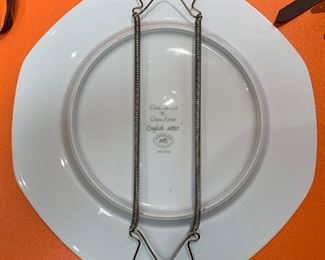 Hermès Chiens d'arret English Setter Plate Platter 1x10x10in HxWxD
