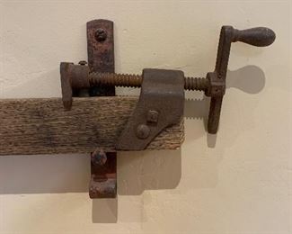 Rustic Architectural Salvage Wall SCREW Clamp 64in span 39in span