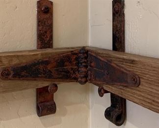 Rustic Architectural Salvage Wall SCREW Clamp 64in span 39in span