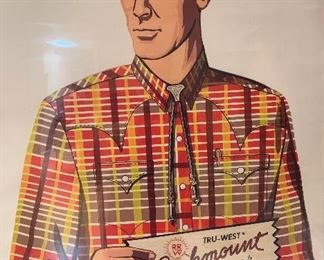 Tru-West Rockmount Ranch Wear Poster Framed 38in H x26inW HxWxD