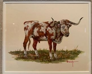 *Original* Art George Dabich Texas Longhorn 15x16x.5in HxWxD