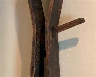 Antique Primitive Farm Tool Rustic Wall Decor	26x9x4in	HxWxD
