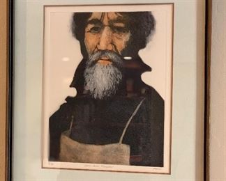*Signed* Dale Rayburn Vieux Carre Peddlers litho 83/90 21x18.5x2in HxWxD