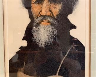 *Signed* Dale Rayburn Vieux Carre Peddlers litho 83/90 21x18.5x2in HxWxD