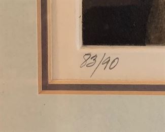 *Signed* Dale Rayburn Vieux Carre Peddlers litho 83/90 21x18.5x2in HxWxD