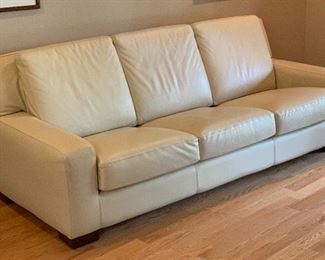 Contemporary Leather Sofa Couch Roche Bobois 31x85x38in HxWxD