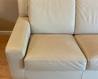 Contemporary Leather Sofa Couch Roche Bobois 31x85x38in HxWxD
