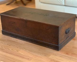 Antique Rustic Campaign Chest	14x43x21in	HxWxD
