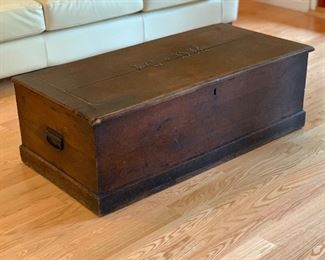 Antique Rustic Campaign Chest 14x43x21in HxWxD