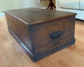 Antique Rustic Campaign Chest 14x43x21in HxWxD