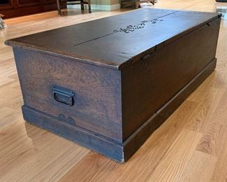 Antique Rustic Campaign Chest 14x43x21in HxWxD