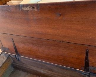 Antique Rustic Campaign Chest 14x43x21in HxWxD