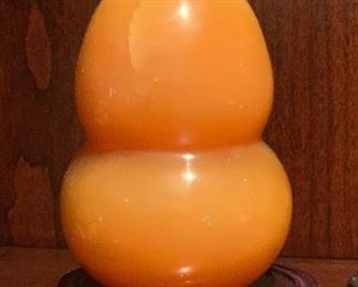 Lot of 3 Carved Asian Stone Decor with Bases 4.5in H