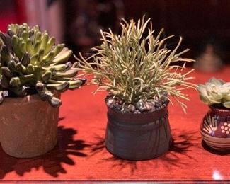 3pc Faux Plants 8in, 8in, & 4in H