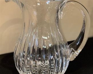 Large Waterford Crystal Glass WaterPitcher 8.25in H x 5.25in W x 8in D HxWxD
