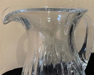 Large Waterford Crystal Glass WaterPitcher 8.25in H x 5.25in W x 8in D HxWxD