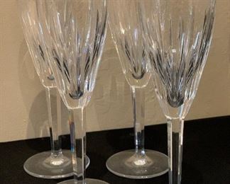 Set of 4 Waterford Carina Fluted Champagne Glasses 8 7/8 in H