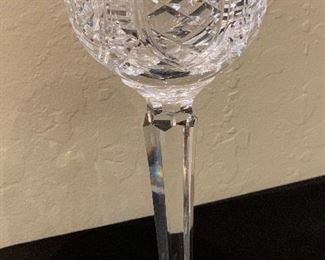 8 Piece Waterford Wine Hock Glasses 7.5inH