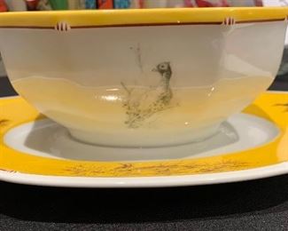 Hermès Chiens d'arret Serving Bowl 3in H x 6.25x9in HxWxD