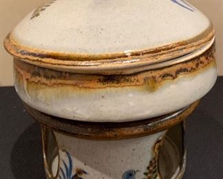 El Palomar Mexico Pottery Ken Edwards Covered Bowl w/ Stand