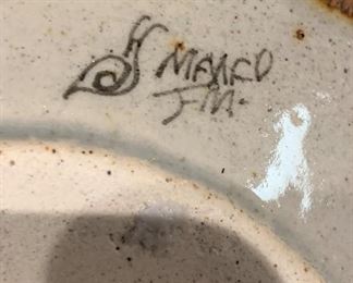 El Palomar Mexico Pottery Ken Edwards Covered Bowl w/ Stand