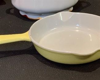Le Creuset Enamel Pan Yellow 6.5in 1.5x7x10in HxWxD