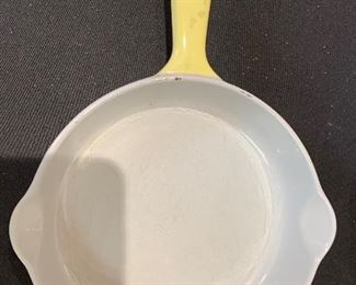 Le Creuset Enamel Pan Yellow 6.5in 1.5x7x10in HxWxD