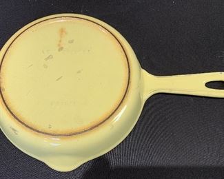 Le Creuset Enamel Pan Yellow 6.5in 1.5x7x10in HxWxD