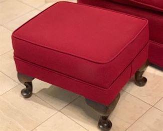 Custom Crafted Oversize Chair w/ Ottoman 32x32x35in HxWxD
