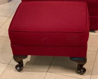 Custom Crafted Oversize Chair w/ Ottoman 32x32x35in HxWxD