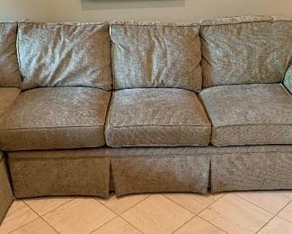 Miles Talbott Fabric Sectional Sofa 34in H x 37in D x 114in & 90 in span HxWxD