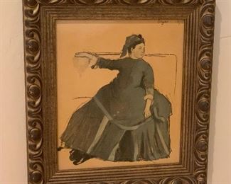 Asian Print Framed 13x12x2in HxWxD