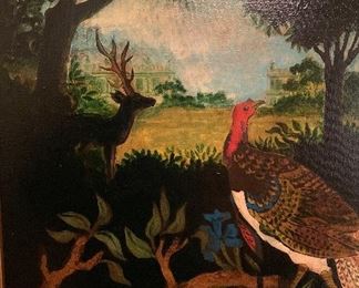 *Original* Wildlife Oil Painting Unsigned 30.5x42x2.5 HxWxD