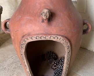 Mexican Clay Chiminea 29 x 19 x 15 HxWxD