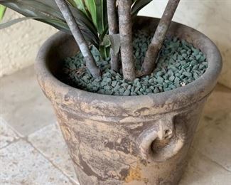 Outdoor Faux Palm Plant 54in H x 16in Diameter.