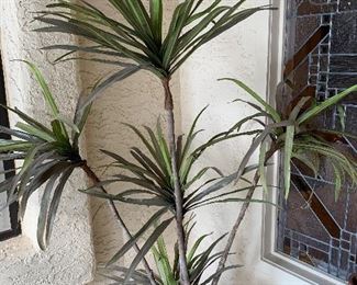 Outdoor Faux Palm Plant 54in H x 16in Diameter.