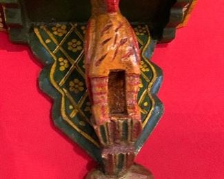 Hand Carved Folk Art Corbel 14x11.4x9in HxWxD
