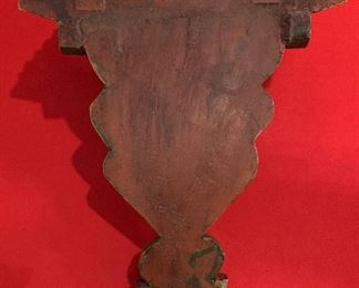 Hand Carved Folk Art Corbel 14x11.4x9in HxWxD